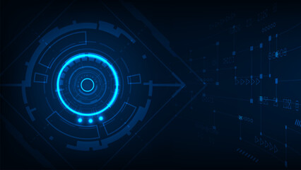 Tech circle abstract technology. Futuristic digital hi-tech background design.