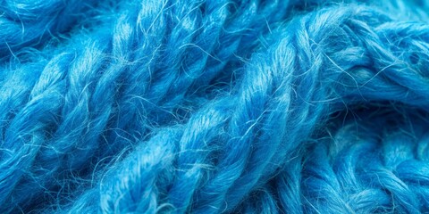 Fototapeta premium Vibrant blue mohair fabric featuring soft, woven threads, creating a luxurious and textured background perfect for adding text, designs, and abstract elements.