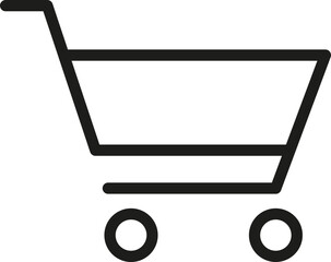 Shopping cart icon. Outline symbol.