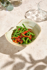 Healthy Side Dish of Green Beans with Paprika — Fresh and Vibrant Vegetables