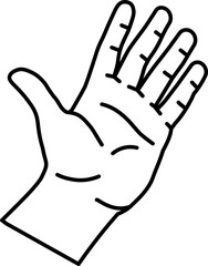 Palm icon. Linear icon.