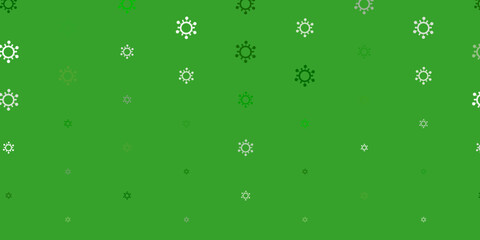 Light Green vector background with covid-19 symbols.