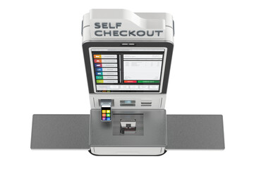 Self-checkout kiosk or self-service payment machine