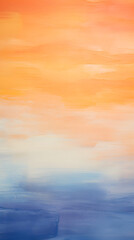 Obraz premium Artistic orange and blue watercolor paint abstract graphic poster background