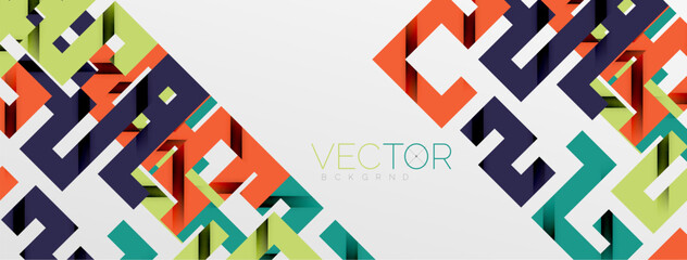Naklejka premium Color bend lines with shadow texture effect. Vector Illustration For Wallpaper, Banner, Background, Card, Book Illustration, landing page