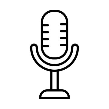 recommend clip art: Microphone line icon