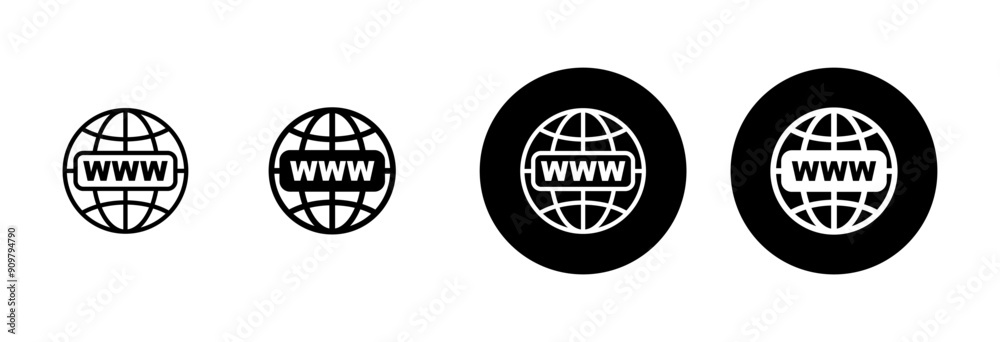 Wall mural web icon vector isolated on white background. website vector icon. internet world vector