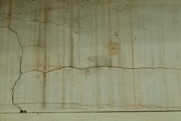 Dirty stain of water leak at the ceiling of the home. Problem of low quality and old accommodation concept. Renovate building.