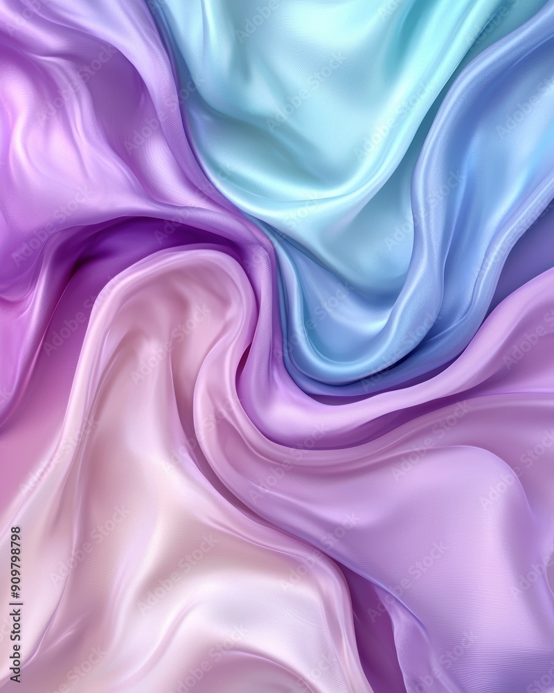 Canvas Prints Flowing Fabric in Pastel Hues