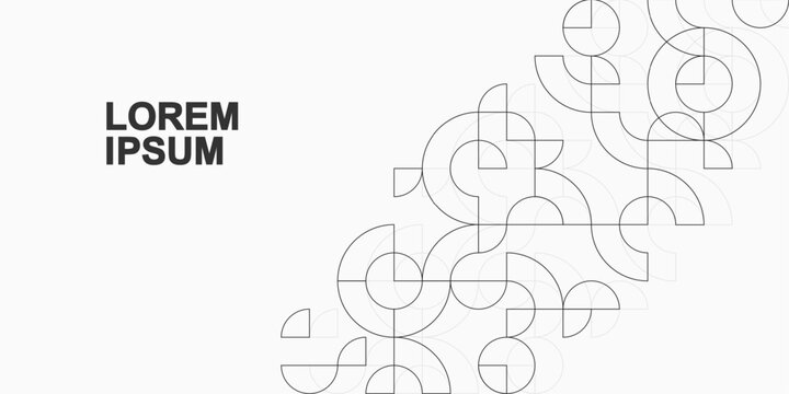 Bauhaus geometric pattern background for header, web banner, website, presentation