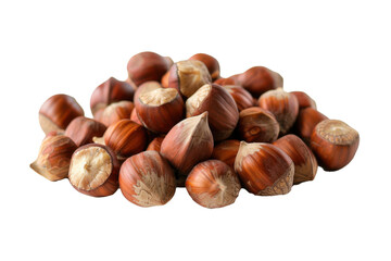 Fototapeta premium hazelnuts isolated on white