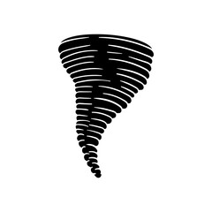 Tornado icon vector. Whirlwind illustration sign. Twister symbol. Hurricane logo.
