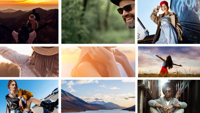 Split screens 9 frames