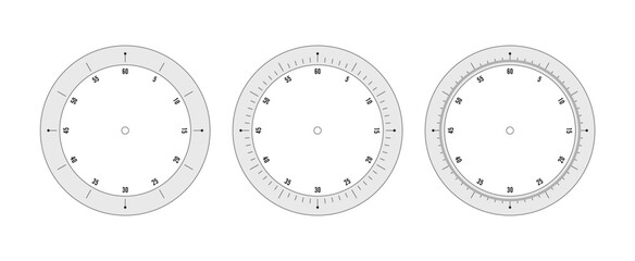 0-60 round dial face. round dial concept. three steps round dial interface