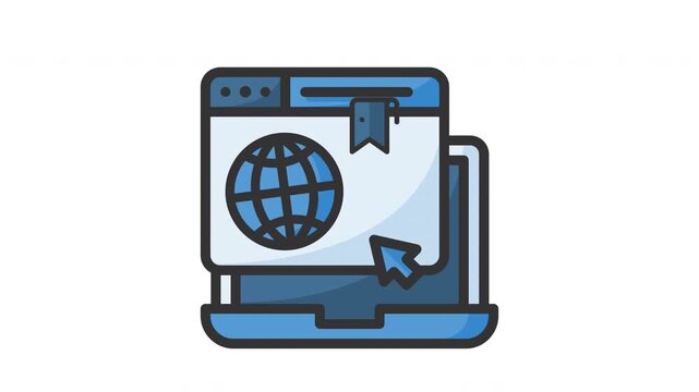 animated bookmark page and website icons. Perfect for seo, web, website, search, digital, online, computer, animation, animated, technology, internet, interface, browse, optimization, www, browser