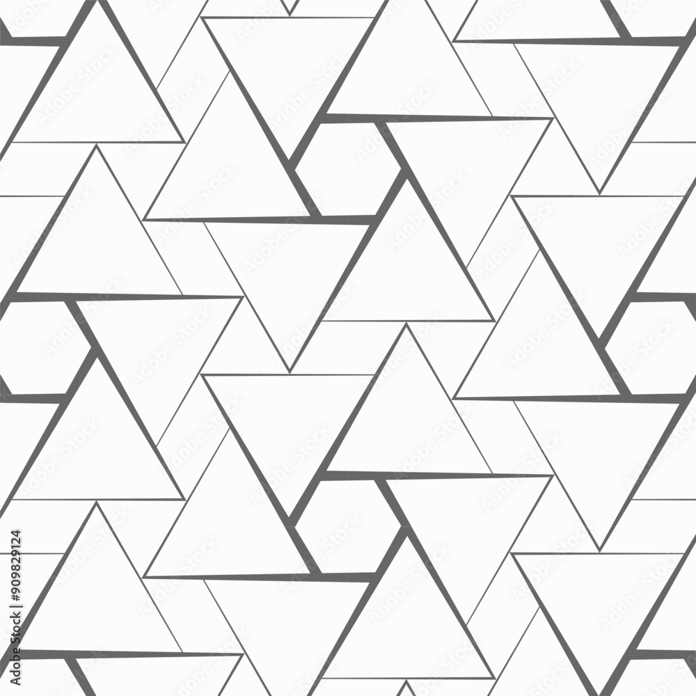 Wall mural Pattern with thin lines repeating with polygons and triangle shapes and stylish fractal texture. Pattern is on swatches panel