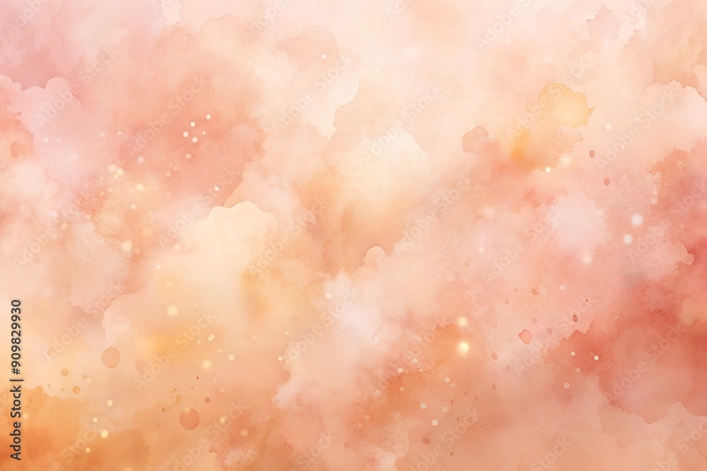 Wall mural soft peach abstract watercolor background with delicate strokes and warm hues. emphasizing warmth an