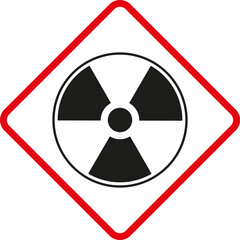 Fototapeta premium Radioactive symbol. Hazardous material sign.