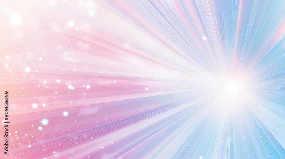 Wall mural detailed rendering of abstract fast moving lines with glowing sun rays. concept for leading in busin