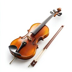 Fototapeta premium Timeless Elegance: The Violin and Bow