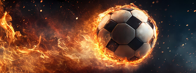 Fototapeta premium Fiery Soccer Passion