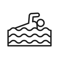Obraz premium Swimming icon vector image.Suitable for use on web apps, mobile apps and print media.