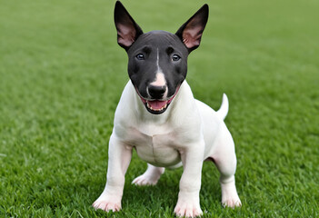 Cachorro divertido de Bull Terrier
