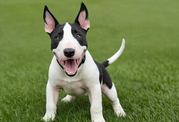 Cachorro divertido de Bull Terrier