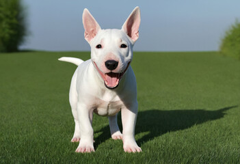 Cachorro divertido de Bull Terrier