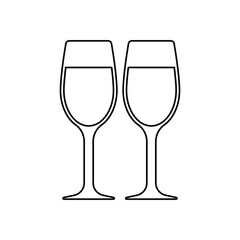 Champagne vector icon