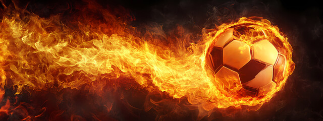 Fototapeta premium Blazing Soccer Energy