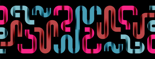 Lines, abstract letter style design background. Geometric vector Illustration For Wallpaper, Banner, Background, Card, Book Illustration, landing page