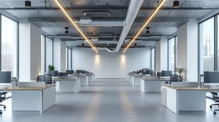 Modern Office Space Designed for Collaborative Work in Bright Open Environment