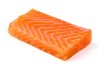 Salmon, fresh salmon fillet isolated on white background.