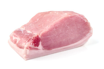 Chilled pork ham, isolated on white background. High resolution image.