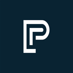letter p logo design vector icon