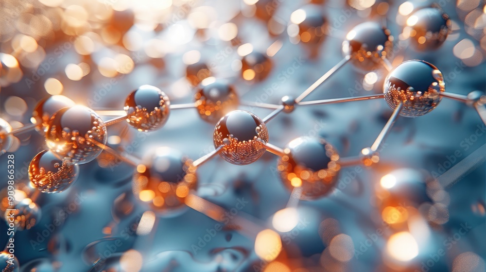 Aufkleber There are some copper atoms in between the two layers of two-dimensional atomic material. Generative AI.