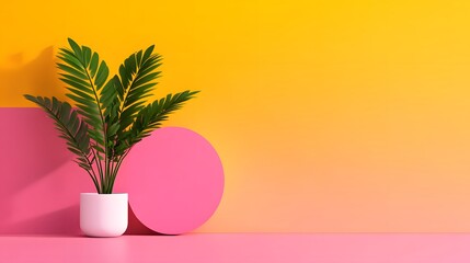 Obraz premium Minimalist Graphic Design with Copy Space for Text in Flat Design Style - Clean and Modern Illustration