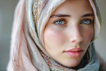Arabic woman, engaging in a cheerful conversation, displaying the joy of tradition, emphasizing the beauty of cultural diversity.