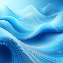 Obraz premium soft waves and curves in abstract light blue background