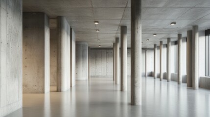 Concrete Columns in a Modern Building