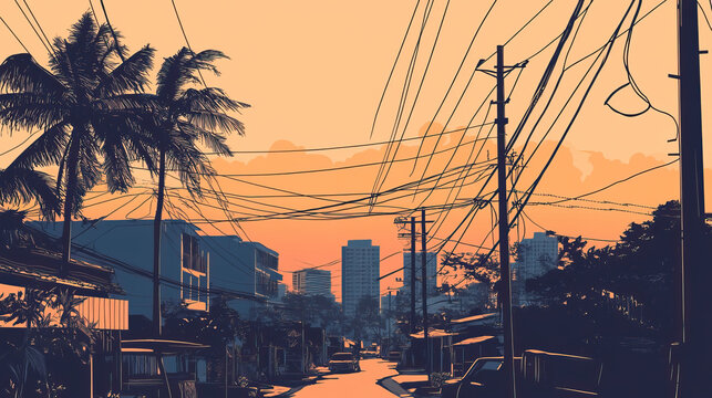 Risograph artistic riso print travel poster, card, wallpaper or banner illustration, modern, isolated, clear, simple of Dagupan, Philippines. Artistic, screen printing, stencil