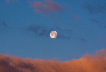 moon in the sky with clouds