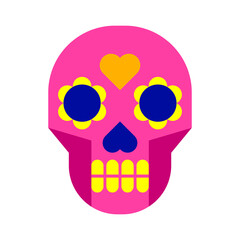 Traditional Mexican head skull. Dia de los muertos.