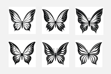 Butterfly silhouette white background artwork set to elevate interiors






