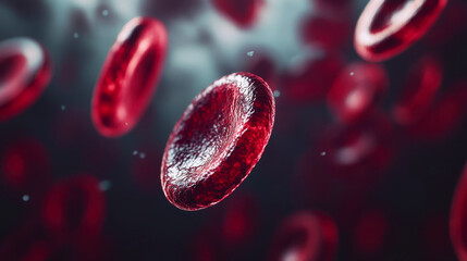 Fototapeta premium World Stroke Day. white blood cells. blood under the microscope