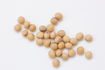 Soybean on white background 