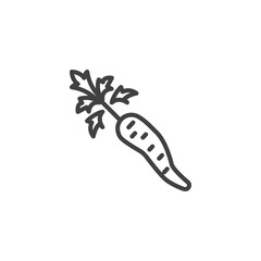 Whole parsnip line icon