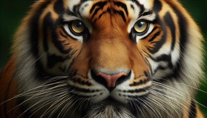Fototapeta premium a close look up of tiger face