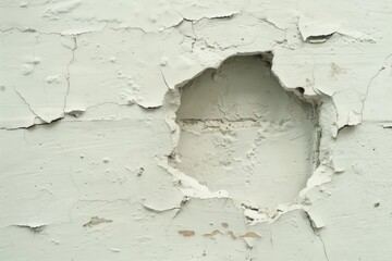 Obraz premium A worn-out section of wall with flaking paint, ideal for depicting neglect or decay